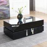 Drisana Coffee Table in Black Mirrored Finish LV03865 By ACME