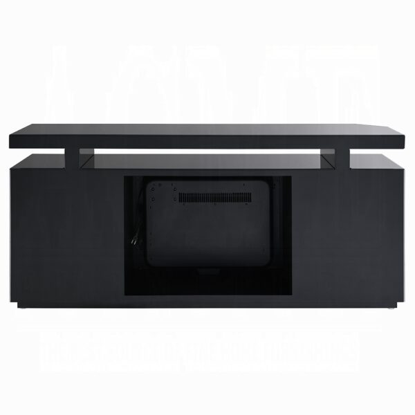 Drisana TV Stand with Fireplace in Black Mirrored Finish LV03868 By ACME - Image 3
