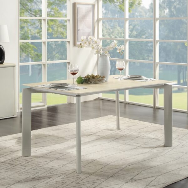 Ingram-Light-Gray-Dining-Table-with-Sintered-Stone Ingram Light Gray Dining Table with Sintered Stone DN03105 By ACME - Image 1