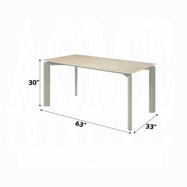 Ingram Light Gray Dining Table with Sintered Stone DN03105 By ACME - Image 2