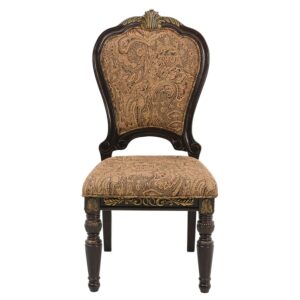 Cherry finish with gold tipping Russian Hill Collection Side Chair By Homelegance