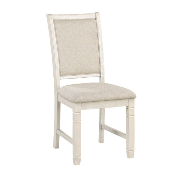 Antique white Asher Collection Side Chair By Homelegance - Image 2