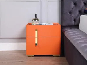 NS001O Burnt Orange Nightstand