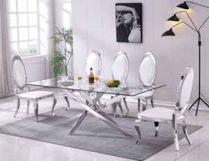 RDT212S Dining Table Glass Top