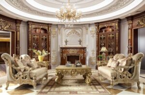 HD-2663 3PC Champagne Color Sofa Set By Homey Design