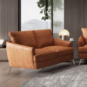Cappuccino Leather Safi Loveseat LV00217 by ACME