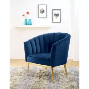 Midnight Blue & Gold Colla Accent Chair by ACME