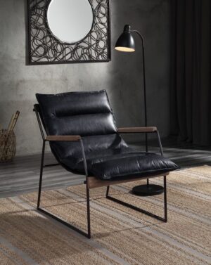 Espresso Leather Luberzo Accent Chair 59946 by ACME