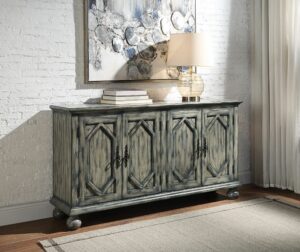 Rustic Gray Pavan Console Cabinet AC00199 by ACME