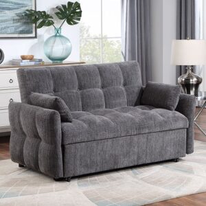 LANBERIS FUTON SOFA CM6255GY By Furniture of America.
