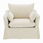 Shane Chair with 2 Pillows in Beige Linen LV02912 By ACME - Image 2