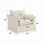 Shane Chair with 2 Pillows in Beige Linen LV02912 By ACME - Image 5