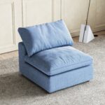 SEC8062BU Blue Ottoman By Artisan Furniture