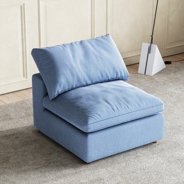 SEC8062BU Blue Ottoman By Artisan Furniture