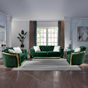 8019 Modern Velvet Sofa Set by Artisan Furniture