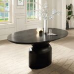 Marioly Dining Table in Ash Black Finish DN04065 By ACME