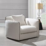 Yolanda Chair with Pillow in Beige Chenille LV03607 By ACME