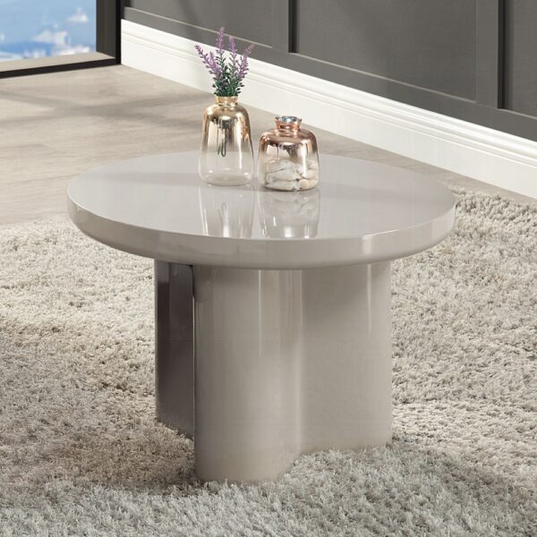 Joane End Table in Light Gray High Gloss Finish LV03746 By ACME - Image 1