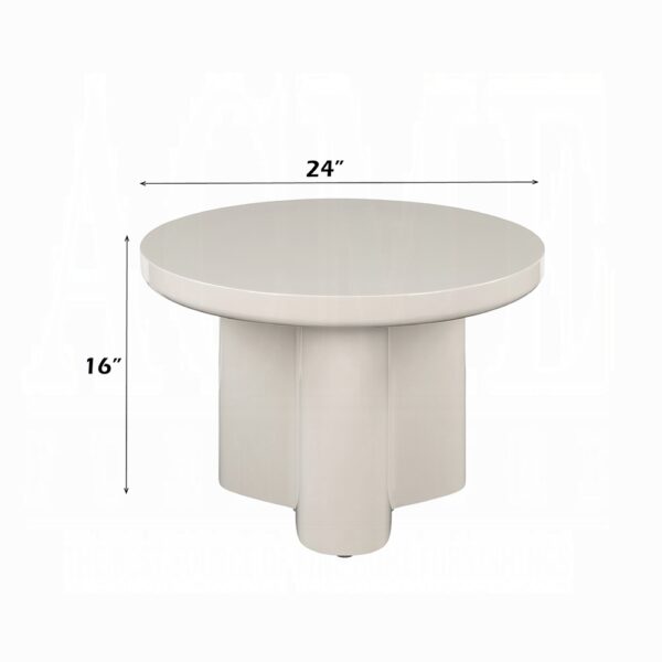 Joane End Table in Light Gray High Gloss Finish LV03746 By ACME - Image 3