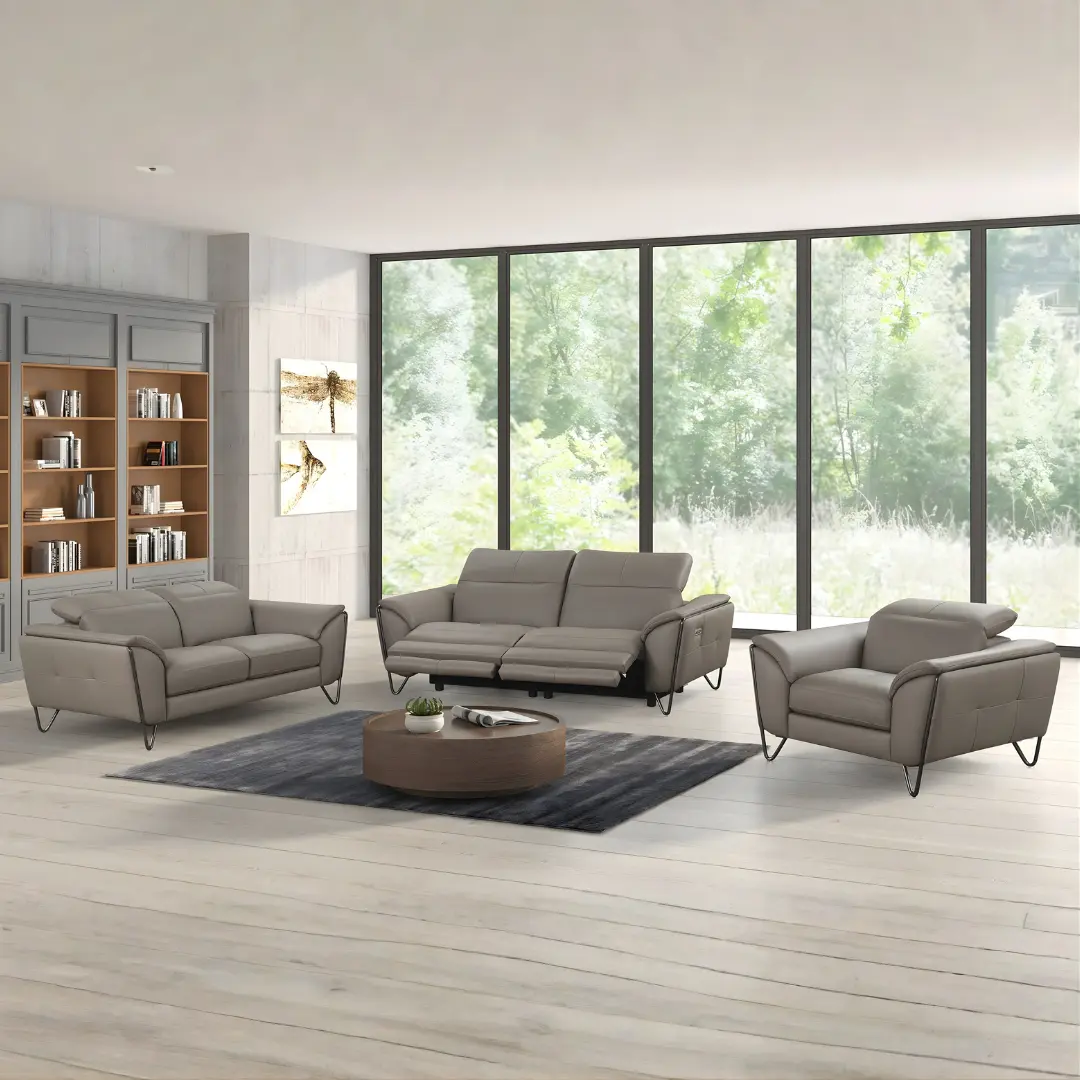Lavinia with Electric Recliners Leather Living Room Furniture By ESF Furniture | U-Trade Furniture Leather Living Room Furniture