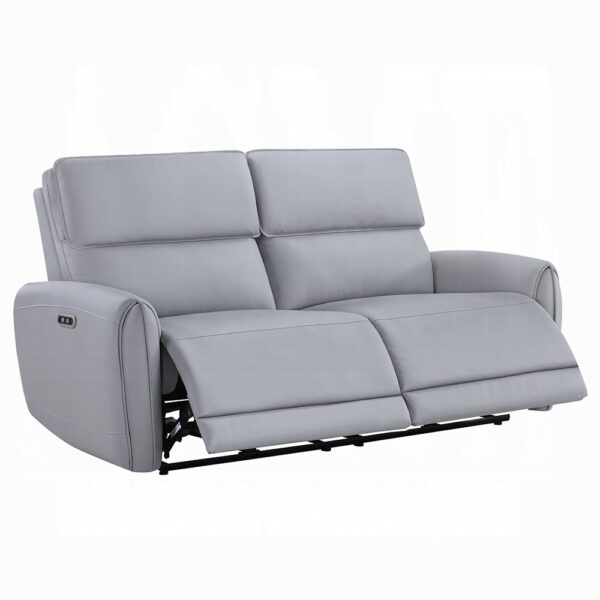 Jeromie Power Motion Sofa with USB Port in Gray Leather LV03335 By ACME - Image 2
