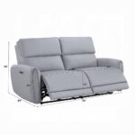 Jeromie Power Motion Sofa with USB Port in Gray Leather LV03335 By ACME - Image 6