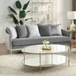 Fernando Sofa with 5 Pillows in Champagne Finish LV04820 By ACME