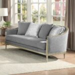 Fernando Loveseat with 4 Pillows in Champagne Finish LV04821 By ACME