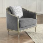 Fernando Chair with Pillow in Champagne Finish LV04822 By ACME