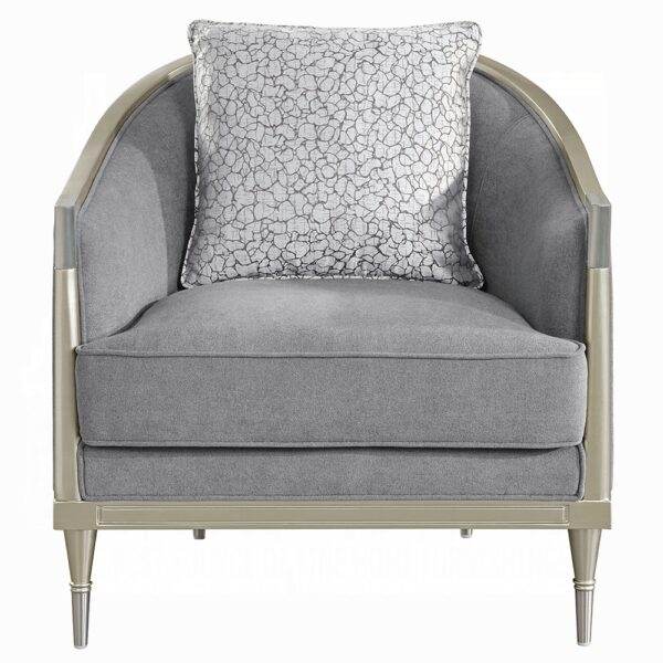 Fernando Chair with Pillow in Champagne Finish LV04822 By ACME - Image 2