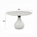Koen Round Dining Table with Marble Top DN04055 By ACME - Image 3
