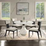 Koen Round Dining Table with Marble Top DN04055 By ACME - Image 4