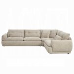 Jonina Sectional Sofa with 4 Pillows in Beige Chenille LV04840 By ACME - Image 2