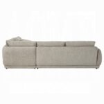 Jonina Sectional Sofa with 4 Pillows in Beige Chenille LV04840 By ACME - Image 4