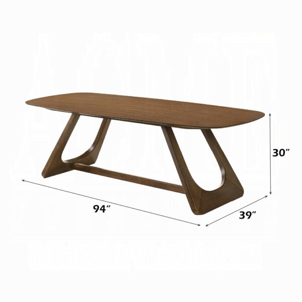 Hoyte Dining Table in Walnut Finish DN03485 By ACME - Image 2