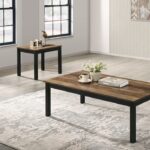 Findlay 3 PC Brown Coffee Table Set