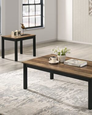 Findlay 3 PC Brown Coffee Table Set