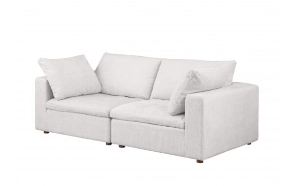 1100 Loveseat DivanItalia Upholstered in Genuine Belfast Fabric By GU Furniture - Image 4