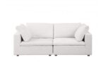 1100 Loveseat DivanItalia Upholstered in Genuine Belfast Fabric By GU Furniture - Image 6