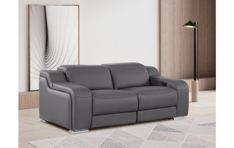 1116 DivanItalia Top Grain Italian Leather Loveseat By GU Furniture