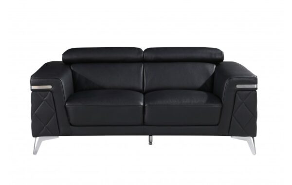 1140 DivanItalia Top Grain Italian Leather Loveseat By GU Furniture - Image 3