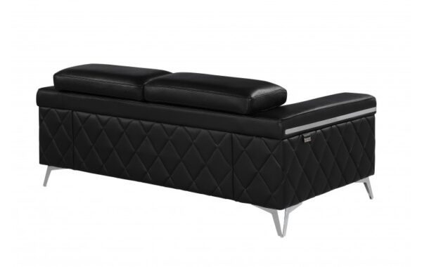 1140 DivanItalia Top Grain Italian Leather Loveseat By GU Furniture - Image 2