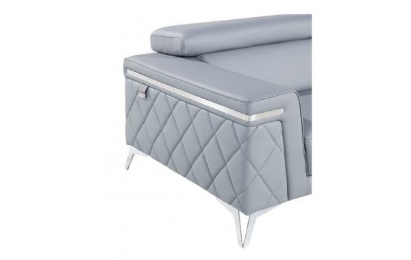 1140 DivanItalia Top Grain Italian Leather Loveseat By GU Furniture - Image 11