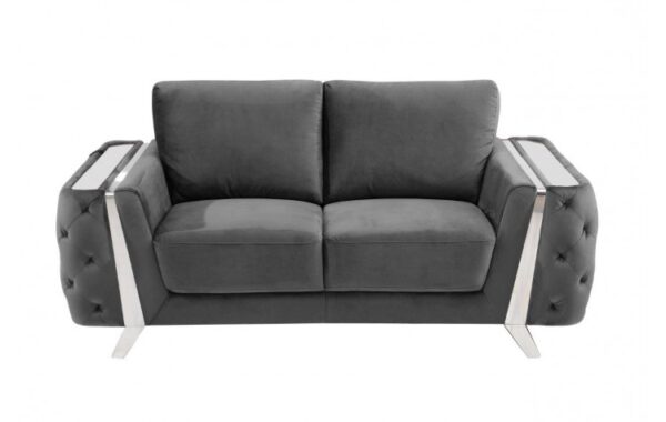 1051 Velvet Fabric DivanItalia Loveseat By GU Furniture - Image 5