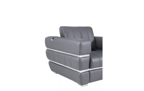 904 DivanItalia Top Grain Italian Leather Loveseat By GU Furniture - Image 3