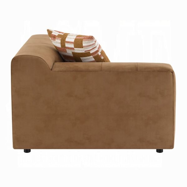 Zoey Modular - RF Arm Chair with Pillow in Chocolate Suede LV05392 By ACME - Image 3