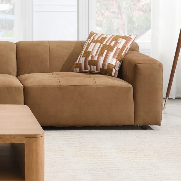 Zoey Modular - RF Arm Chair with Pillow in Chocolate Suede LV05392 By ACME - Image 4