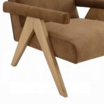 Zoey Accent Chair in Oak Finish AC03801 By ACME - Image 4