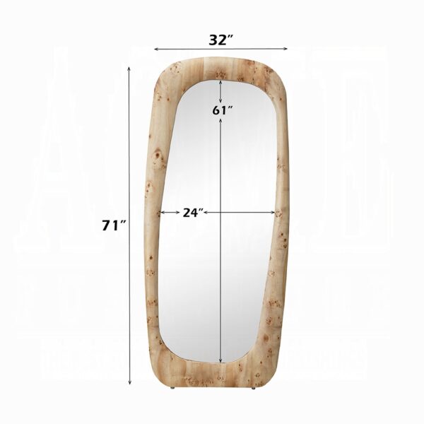 Dana Light Oak Framed Wall Mirror AC03023 By ACME - Image 2