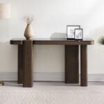 Dana Console Table in Black & Dark Walnut Finish AC03091 By ACME